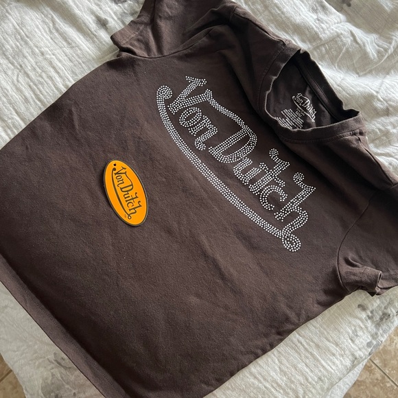 Von Dutch Tops - Brown Von Dutch brown tee